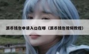 派币钱包申请入口在哪（派币钱包视频教程）