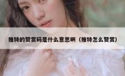 推特的赞赏码是什么意思啊（推特怎么赞赏）