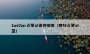 twitter点赞记录在哪里（推特点赞记录）