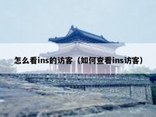 怎么看ins的访客（如何查看ins访客）