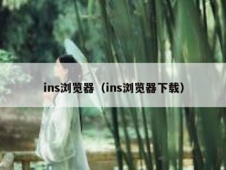 ins浏览器（ins浏览器下载）