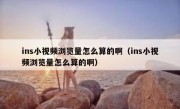 ins小视频浏览量怎么算的啊（ins小视频浏览量怎么算的啊）