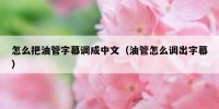 怎么把油管字幕调成中文（油管怎么调出字幕）