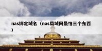 nas绑定域名（nas局域网最怕三个东西）
