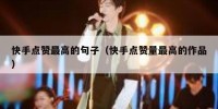 快手点赞最高的句子（快手点赞量最高的作品）