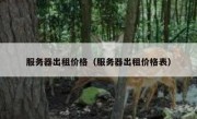 服务器出租价格（服务器出租价格表）