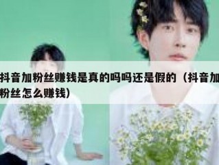 抖音加粉丝赚钱是真的吗吗还是假的（抖音加粉丝怎么赚钱）
