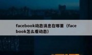 facebook动态消息在哪里（facebook怎么看动态）