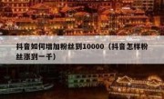 抖音如何增加粉丝到10000（抖音怎样粉丝涨到一千）