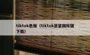 tiktok色板（tiktok瑟瑟国际版下载）