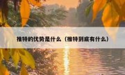 推特的优势是什么（推特到底有什么）