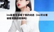 ins能看见谁看了我的动态（ins可以看谁看到我的视频吗）