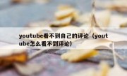 youtube看不到自己的评论（youtube怎么看不到评论）