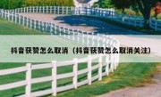 抖音获赞怎么取消（抖音获赞怎么取消关注）