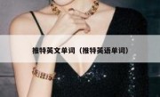 推特英文单词（推特英语单词）