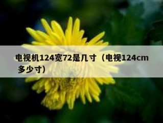电视机124宽72是几寸（电视124cm 多少寸）