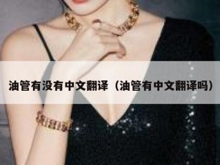 油管有没有中文翻译（油管有中文翻译吗）