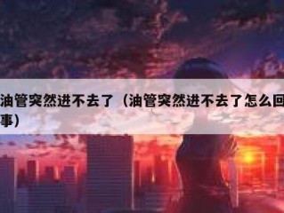 油管突然进不去了（油管突然进不去了怎么回事）