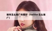 推特怎么推广效果好（twitter怎么推广）