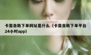卡盟自助下单网址是什么（卡盟自助下单平台24小时app）