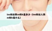 ins粉丝数m和k是多少（ins粉丝人数m和k是什么）