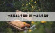 ins里面怎么看直播（用ins怎么看直播）