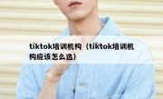 tiktok培训机构（tiktok培训机构应该怎么选）