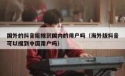 国外的抖音能搜到国内的用户吗（海外版抖音可以搜到中国用户吗）