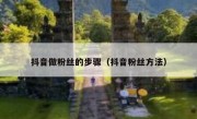 抖音做粉丝的步骤（抖音粉丝方法）