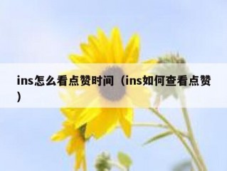 ins怎么看点赞时间（ins如何查看点赞）