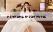 抖音咋样加粉丝（抖音怎样添加粉丝）