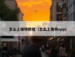 怎么上推特教程（怎么上推特app）