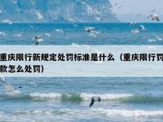 重庆限行新规定处罚标准是什么（重庆限行罚款怎么处罚）