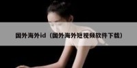 国外海外id（国外海外短视频软件下载）