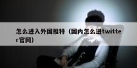 怎么进入外国推特（国内怎么进twitter官网）