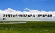 派币是否会有诈骗行为的风险（派币是不是真的）