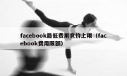 facebook最低费用竞价上限（facebook费用限额）