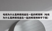电线为什么是两根线连在一起的呢视频（电线为什么是两根线连在一起的呢视频教学下载）