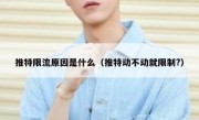 推特限流原因是什么（推特动不动就限制?）