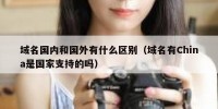 域名国内和国外有什么区别（域名有China是国家支持的吗）
