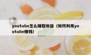 youtube怎么赚取收益（如何利用youtube赚钱）