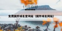 免费国外域名查询站（国外域名网站）