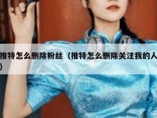 推特怎么删除粉丝（推特怎么删除关注我的人）