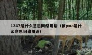 1247是什么意思网络用语（被pua是什么意思网络用语）