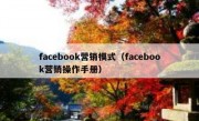facebook营销模式（facebook营销操作手册）