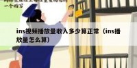 ins视频播放量收入多少算正常（ins播放量怎么算）