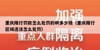 重庆限行罚款怎么处罚的啊多少钱（重庆限行区域违法怎么处罚）