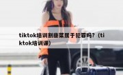 tiktok培训割韭菜属于犯罪吗?（tiktok培训课）