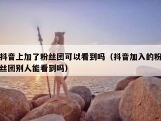 抖音上加了粉丝团可以看到吗（抖音加入的粉丝团别人能看到吗）