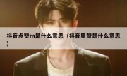 抖音点赞m是什么意思（抖音里赞是什么意思）